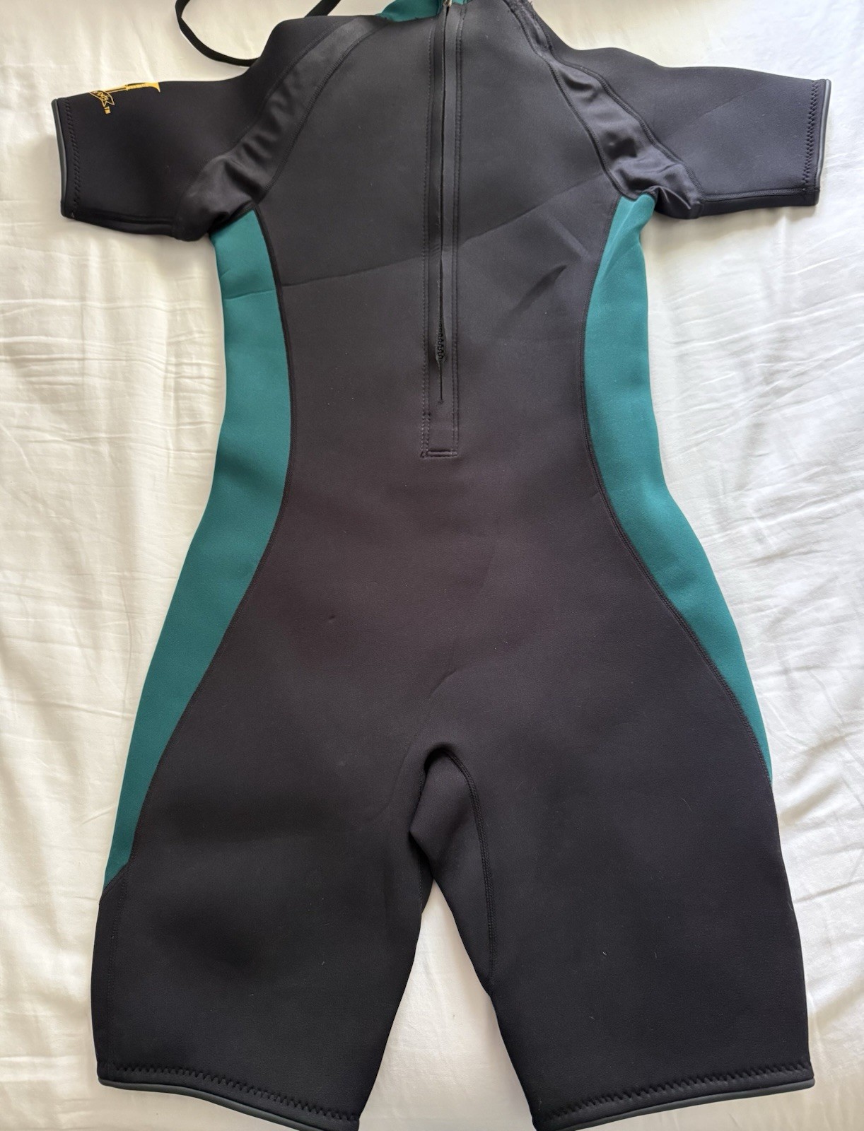 Stearns Wetsuit Neoprene Shorty Black/Green Size M Made in Thailand VB1
