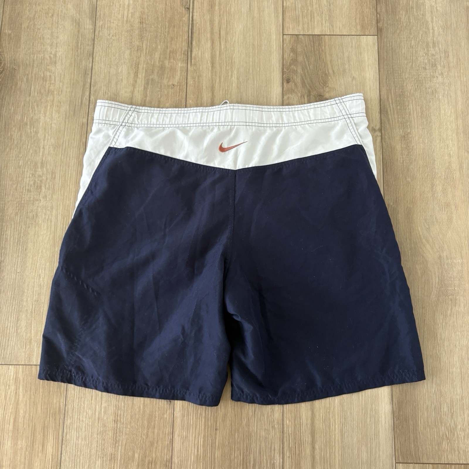 Nike Men’s Swim Trunks Navy Blue Size Large L Drawstring Mesh Lined