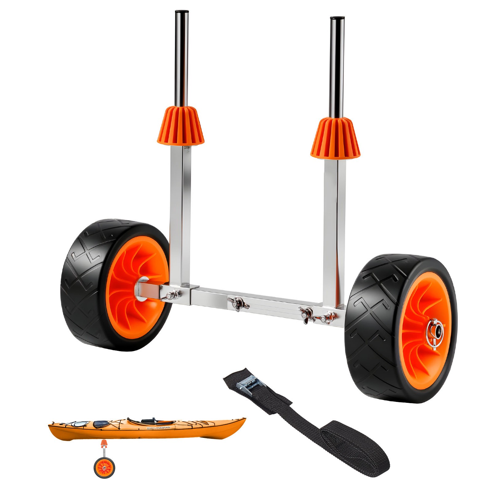 Uimoso Detachable Kayak Carrier with 250 lbs Capacity & 7.5 in Rubber Wheels