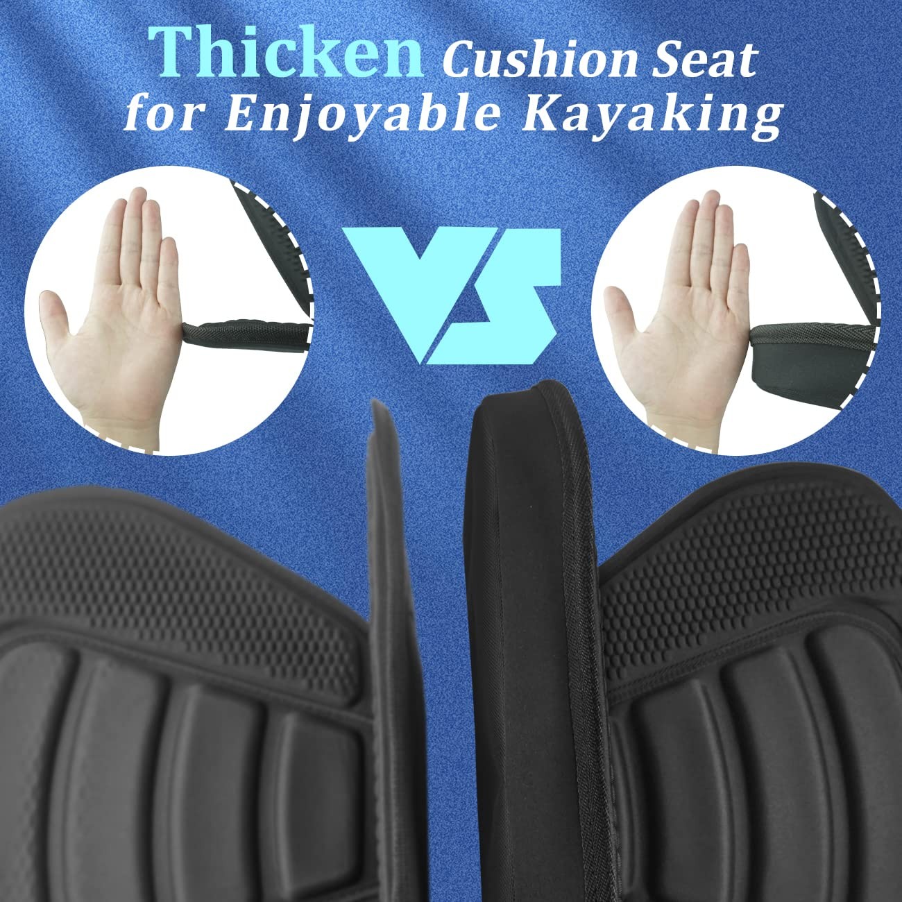 HLOGREE 2Pack Kayak Deluxe Padded Seat with Storage Bag, Comfortable High Bac…