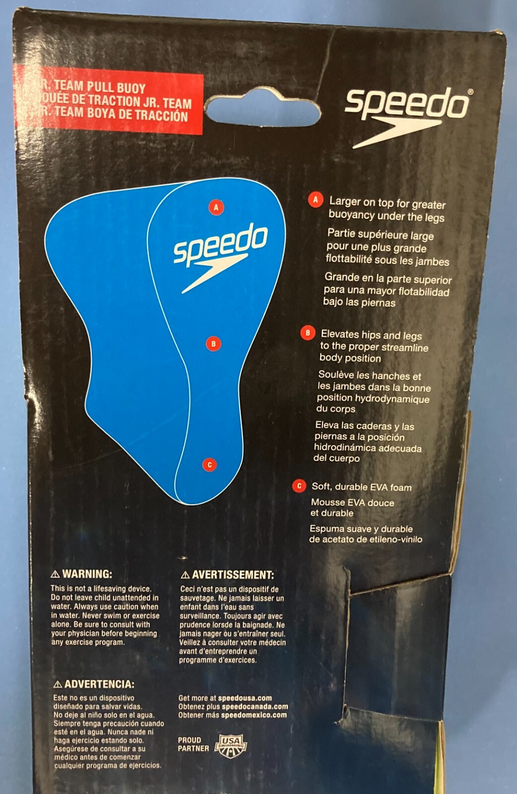 Speedo Junior Team Pull Buoy Training Aid Lap Swimming Equipment Lime 7753025
