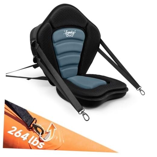 Kayak Seats with Back Support, Thick Paddle Board Seat, Universal 1 Pack Gray