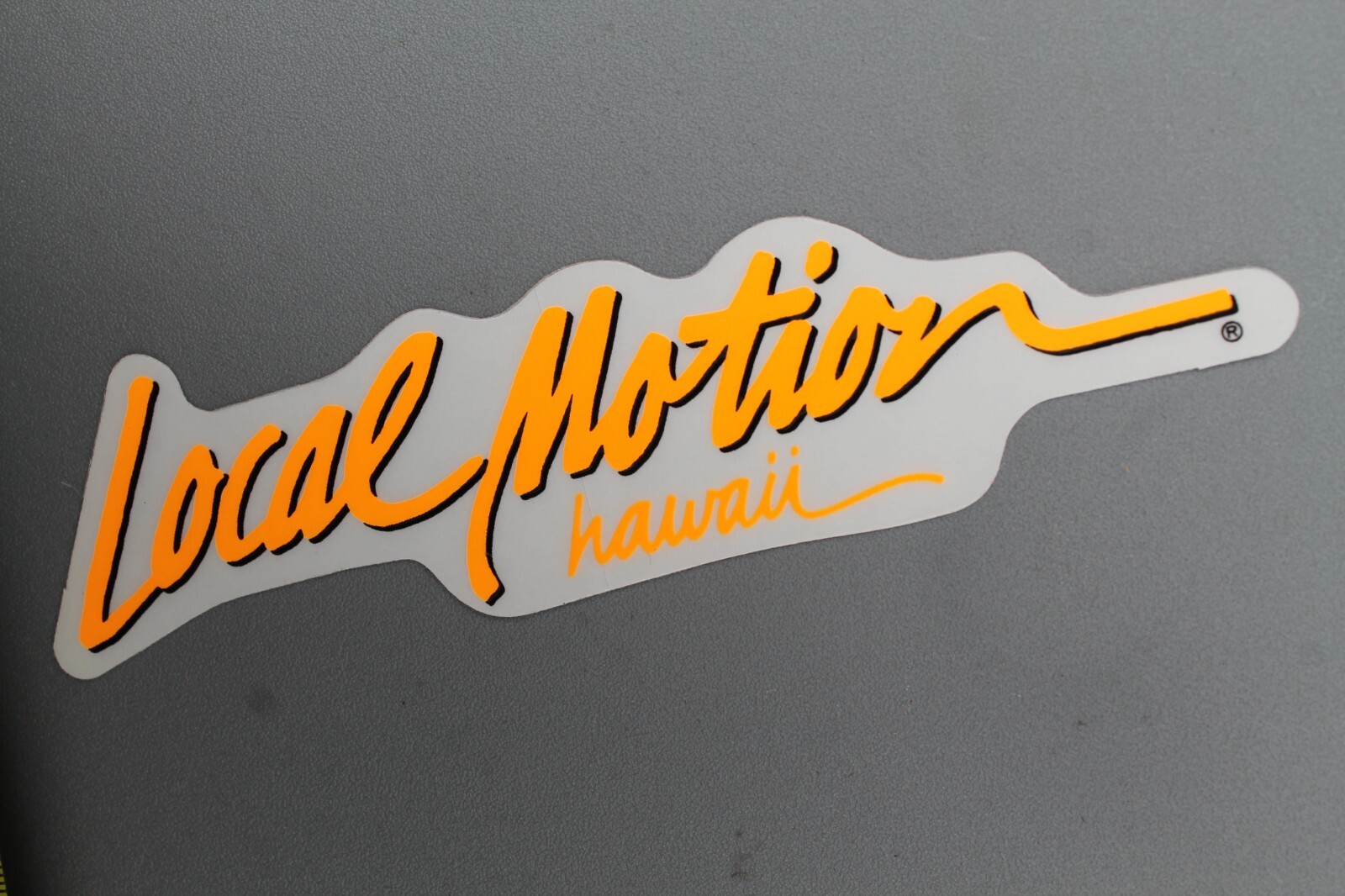 Local Motion Hawaii Clear Neon Orange Aloha OG 80’s LM2 Vintage Surfing STICKER
