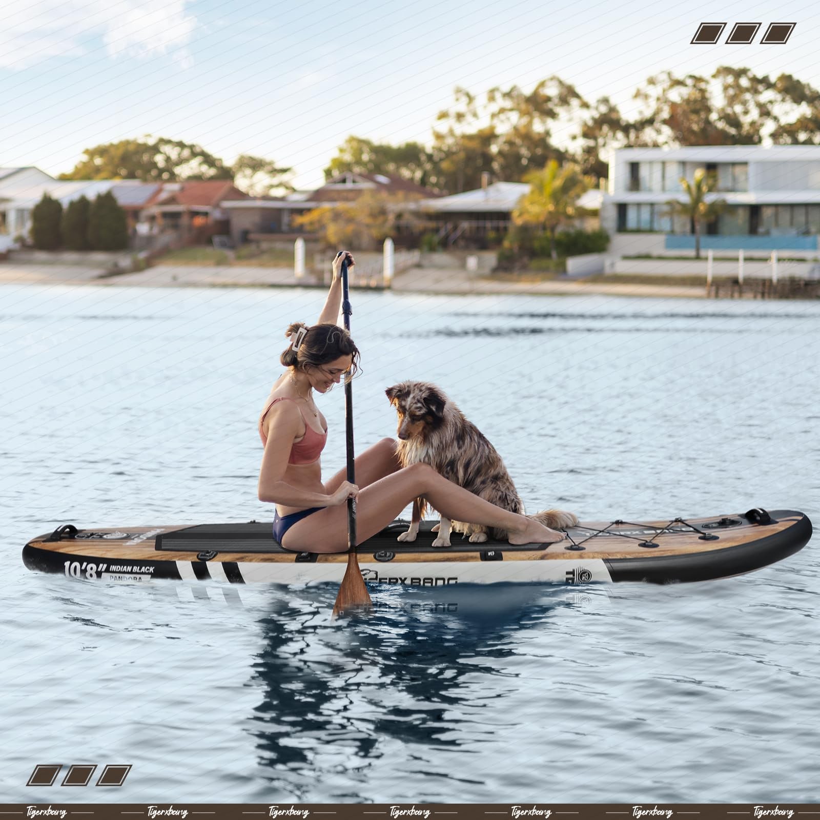 TIGERXBANG Paddle Board, 10.8′ Stand Up Paddle Board with Premium Complete In…