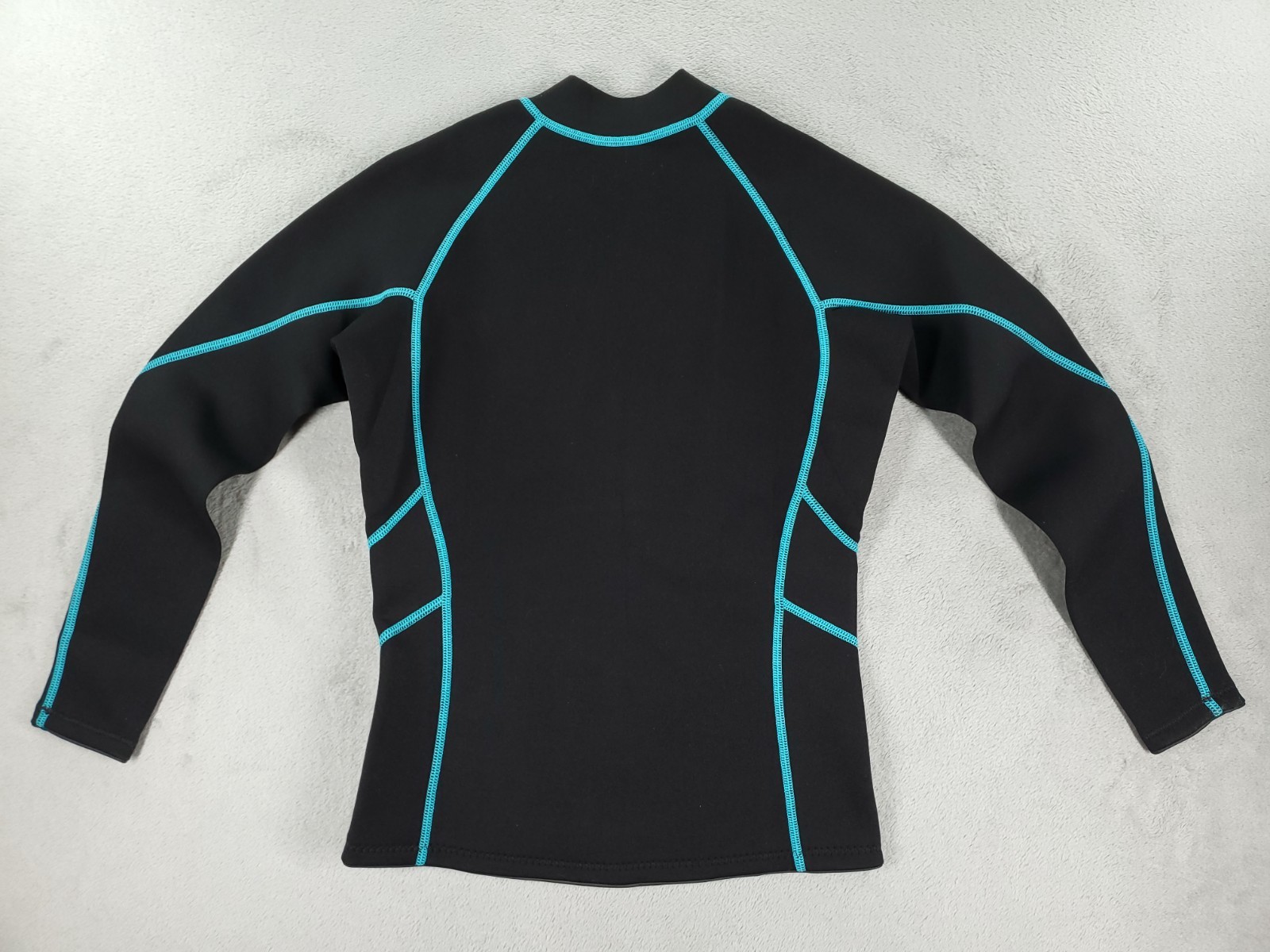 Goldfin Wetsuit Womens M Black Cyan 2 Piece Full Length Long Sleeve Diving Surf