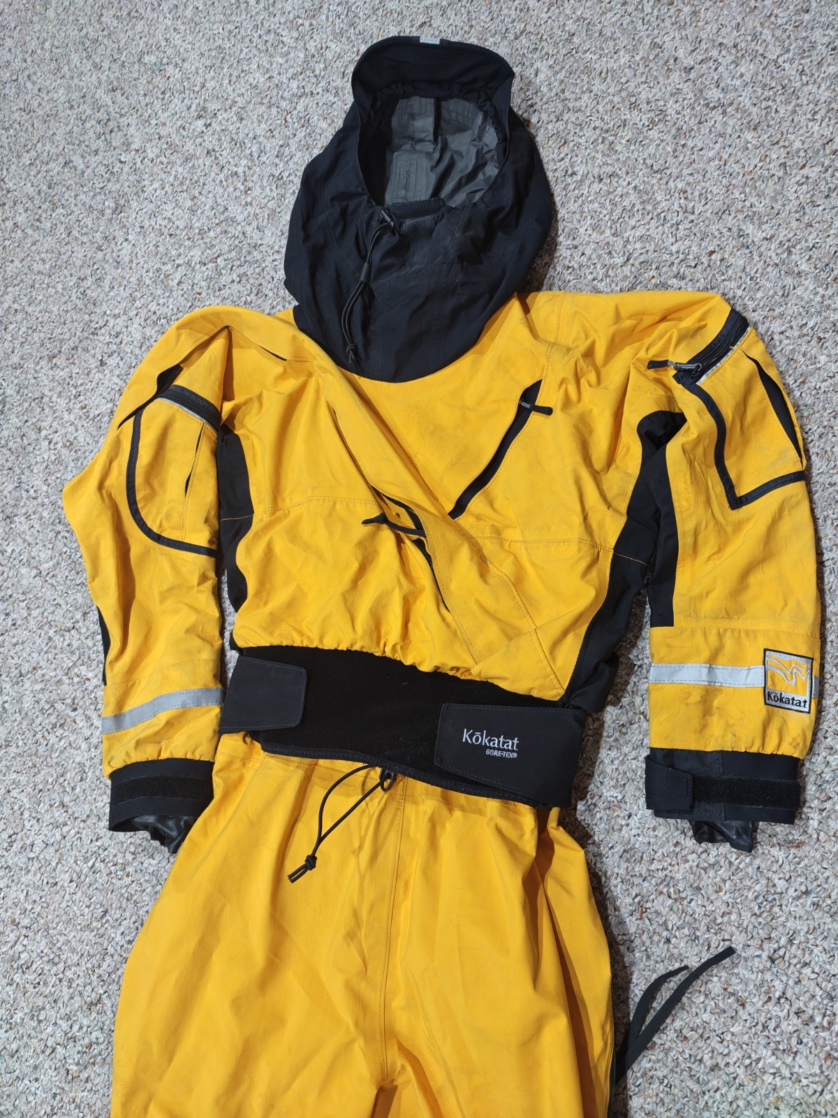 Kokatat Meridian Goretex Drysuit with Hood – Women’s Small WS Yellow Kayak