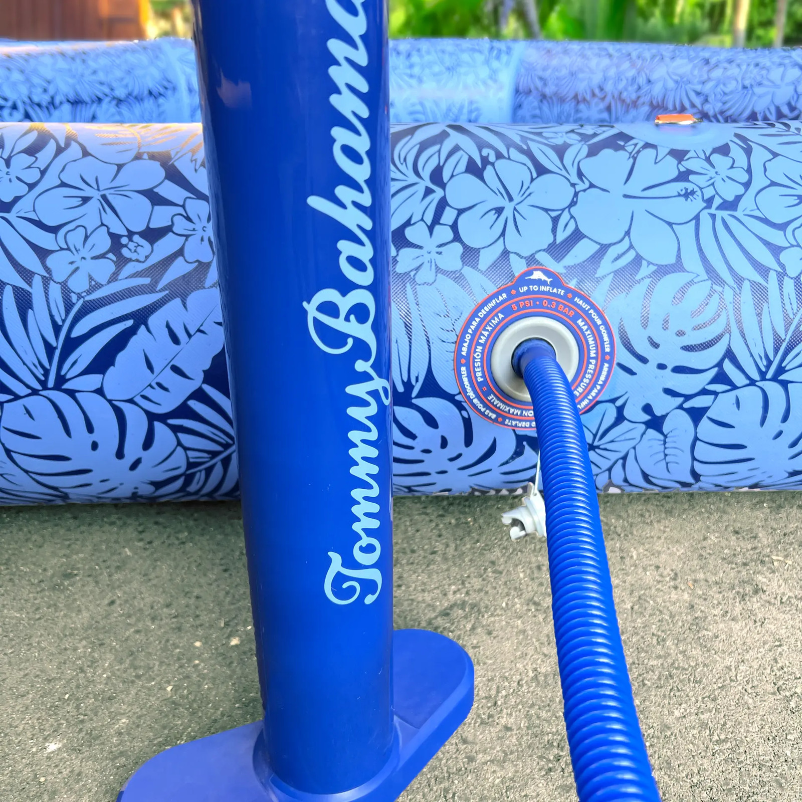 Tommy Bahama 8 Ft Water Hammock Blue Pool Float 950 lb Capacity Lounge