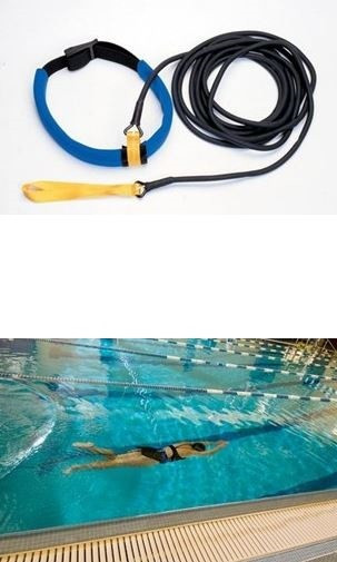 StrechCordz 20 FT LONG BELT SLIDER Pool Swim TRAINING LEASH Resistance CHOOSE