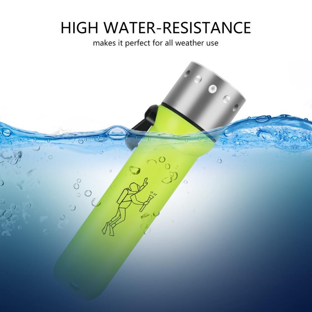 2x Waterproof Bright LED Scuba Diving Underwater Flashlight Torch Light