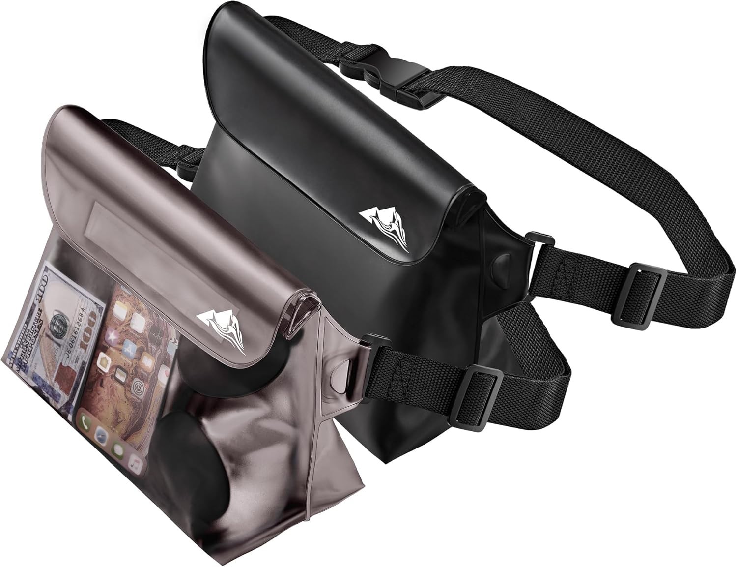 2/3/4 Pack Waterproof Pouch with Waist Strap, Screen Touchable Dry Bag with A…