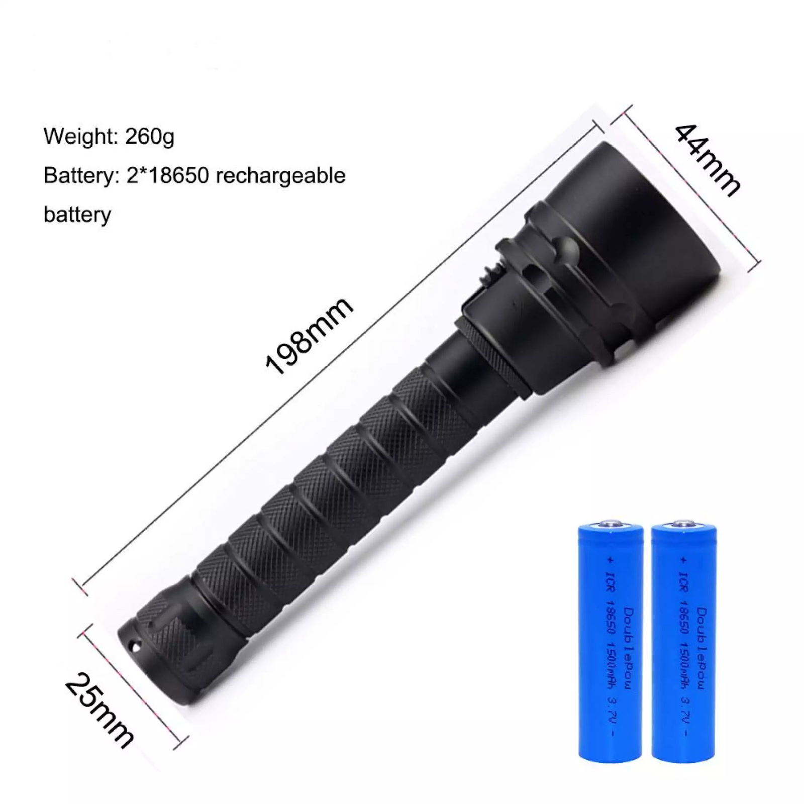 Scuba Diving Flashlight 3000 Lumens Unde Water 100 Meters Waterproof LED US