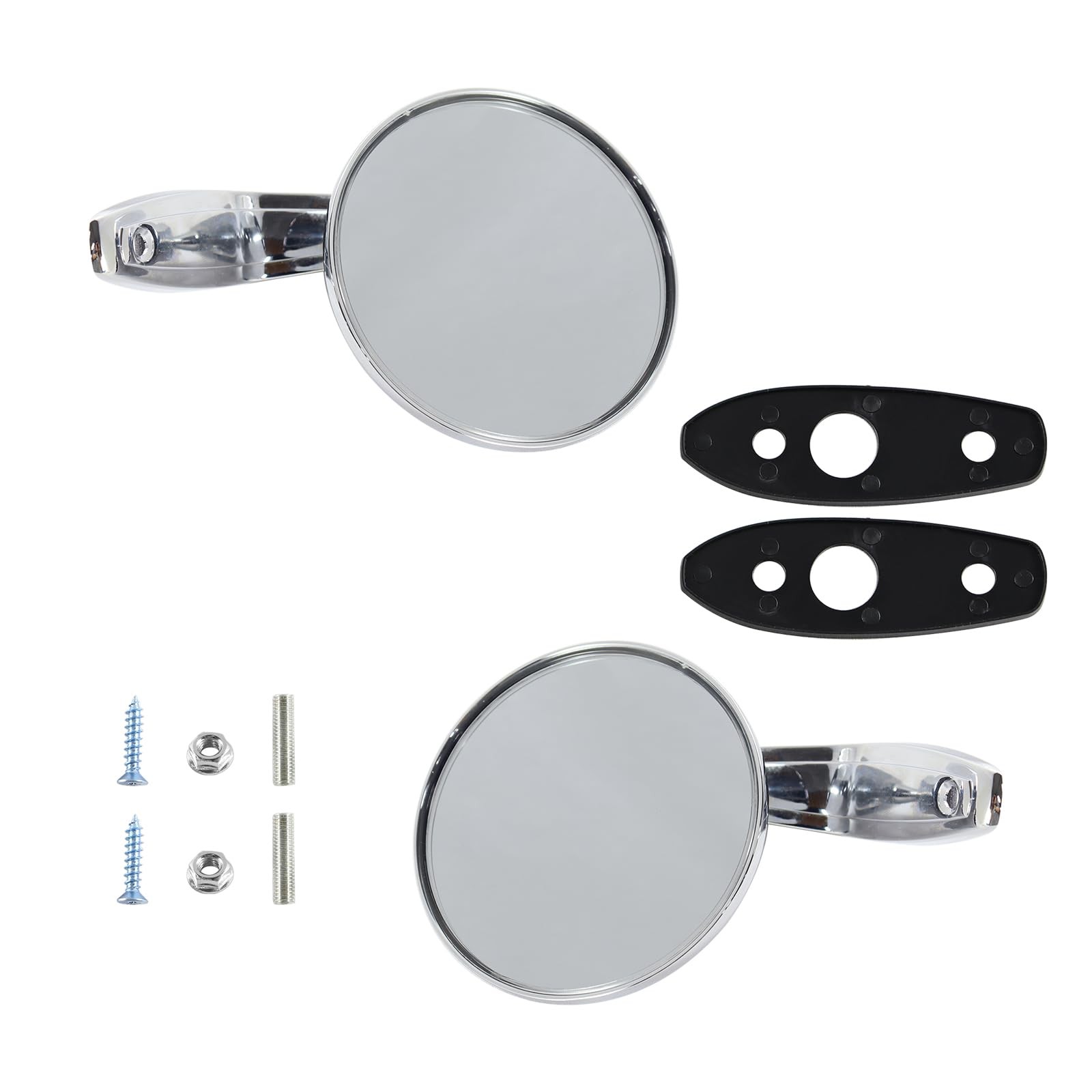 2PCS Chrome Door Mirror Set For 1966 – 1975 Dodge Plymouth Exterior Rearview