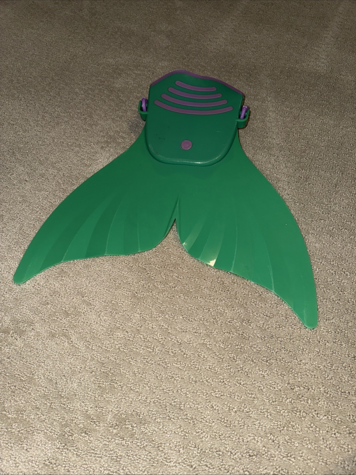 Mermaid Swim Fin – Green & Purple – Plastic & Rubber W/adjusable Strap Pool Toy