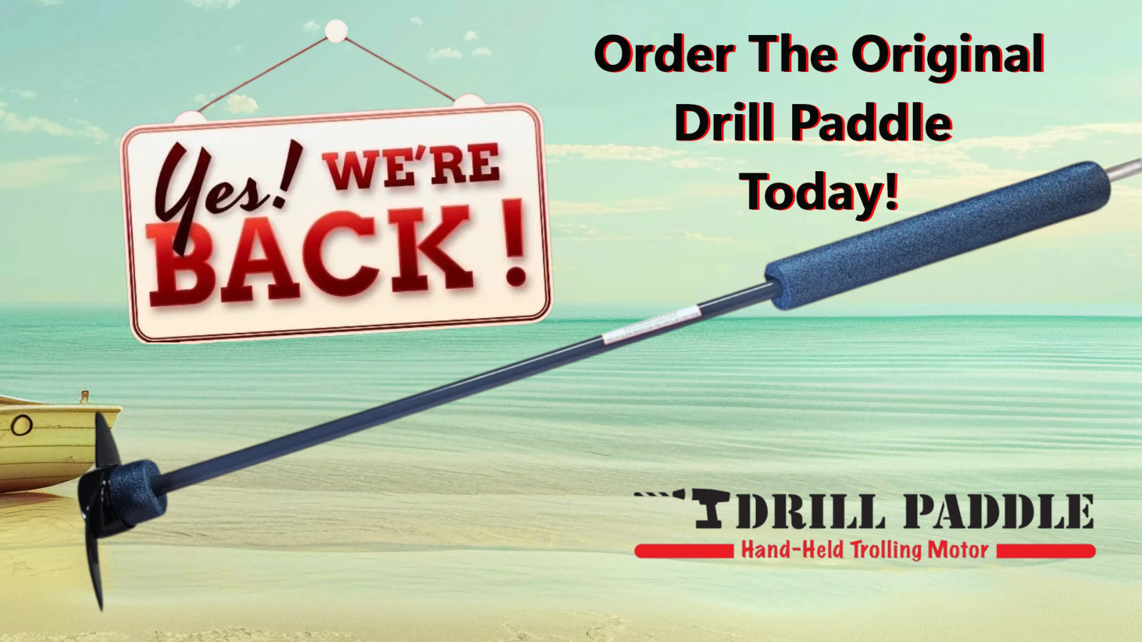 DRILL PADDLE® KAYAK,DINGY,BOAT,CANOE,SAIL,INFLATABLE,TUBE,PONTOON,FISH,REDNECK!
