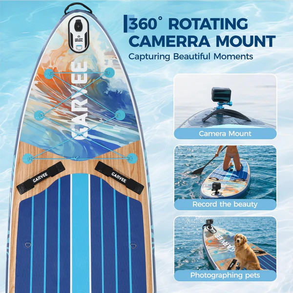 11ft Inflatable Stand Up Paddle Board w/ Paddle Pump Leash Backpack Kit