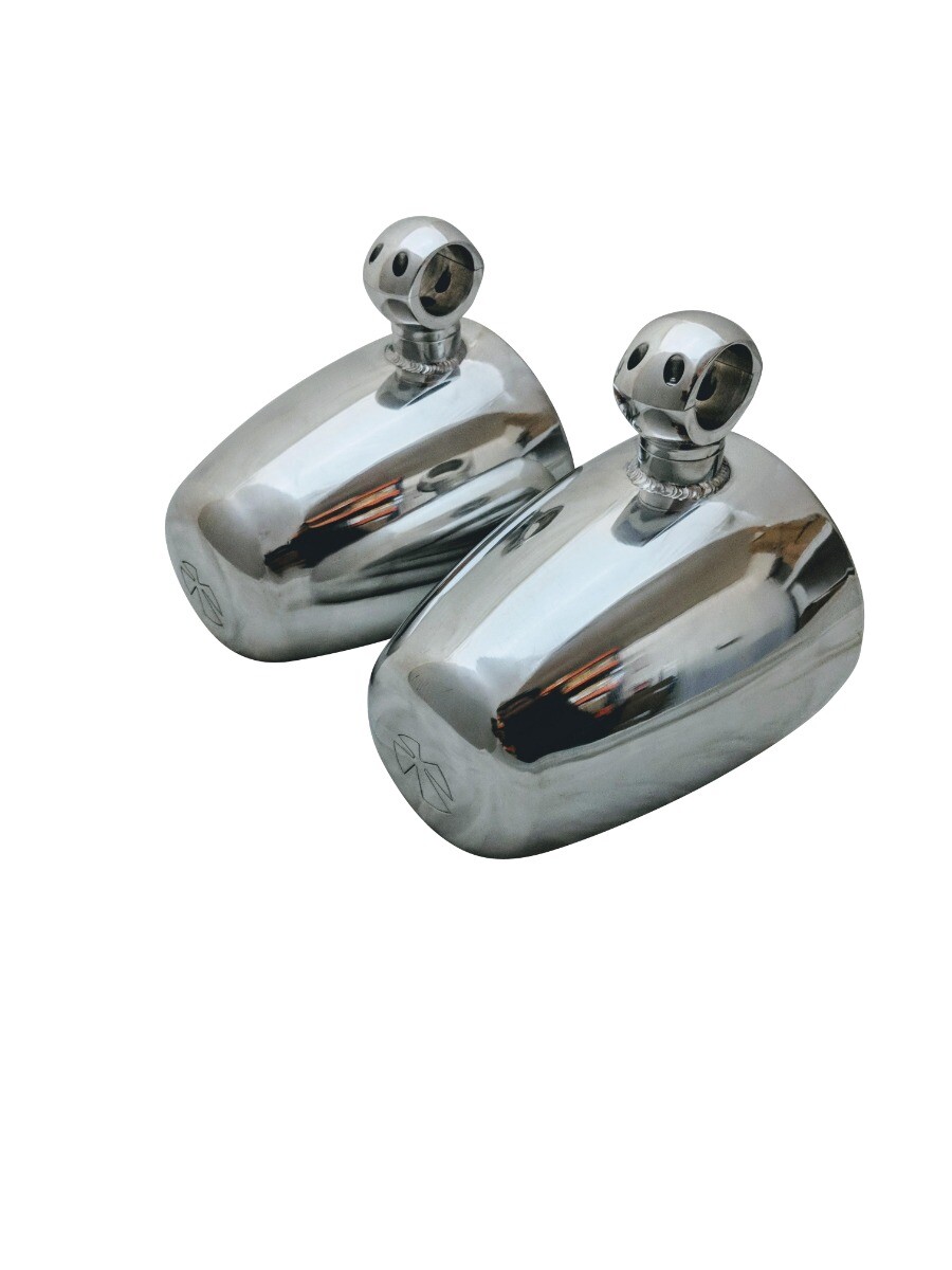 Krypt 8″ Wakeboard Tower Speaker Cans, Empty Pods, Clamps – Polished or Black