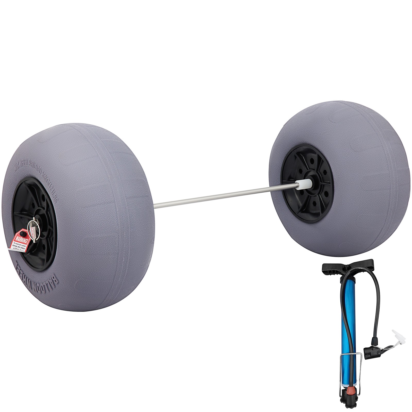 VEVOR Balloon Beach Wheels Replacement Beach Tires 13″ Diam. & 32″ Axle TPU