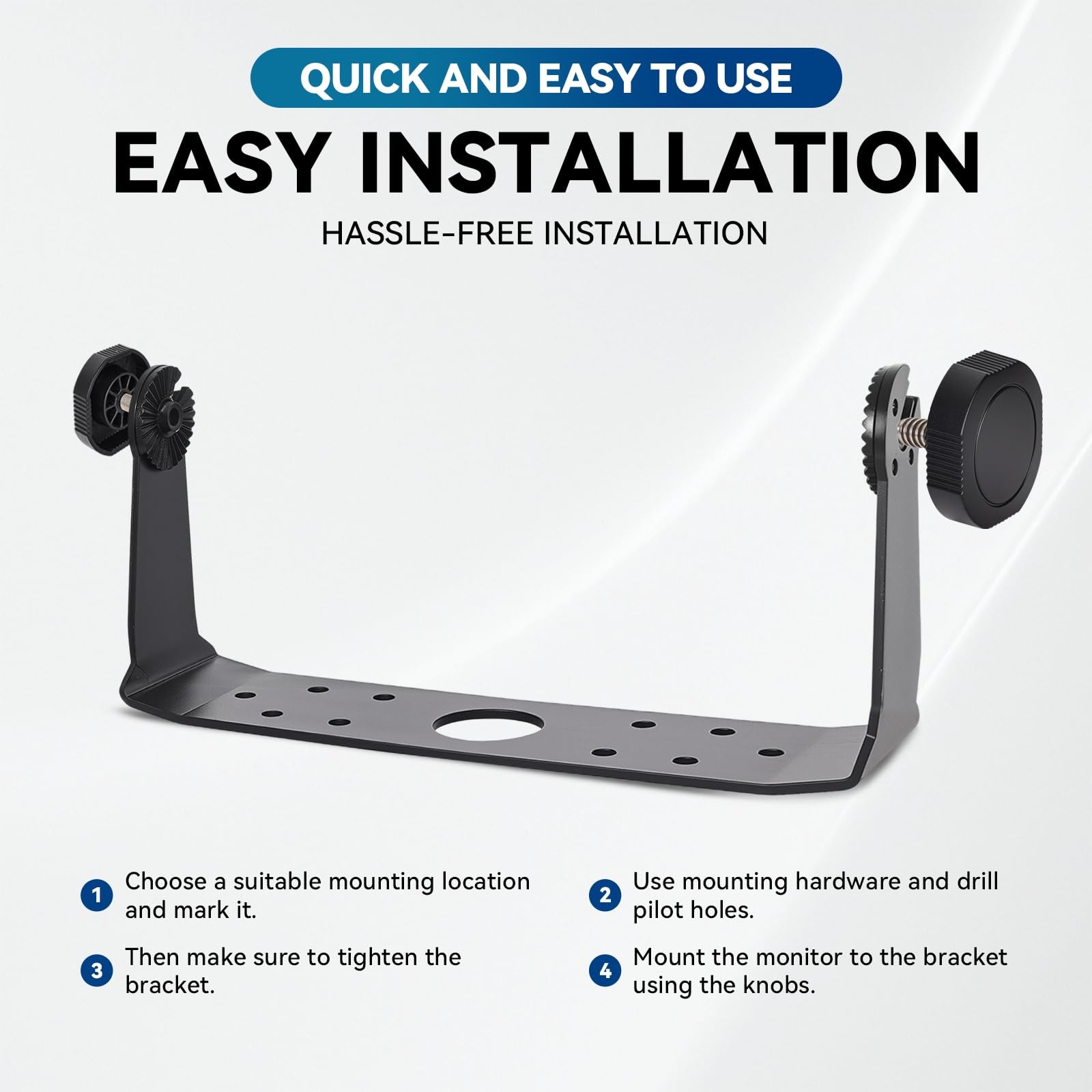 000-11020-001 Gimbal Bracket with Knobs Fits Lowrance 9” HDS Gen2 black