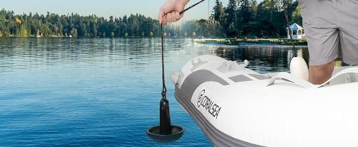 Mushroom Anchor Kit for Kayaks, Canoes, Paddle Boardswith Rope and Black