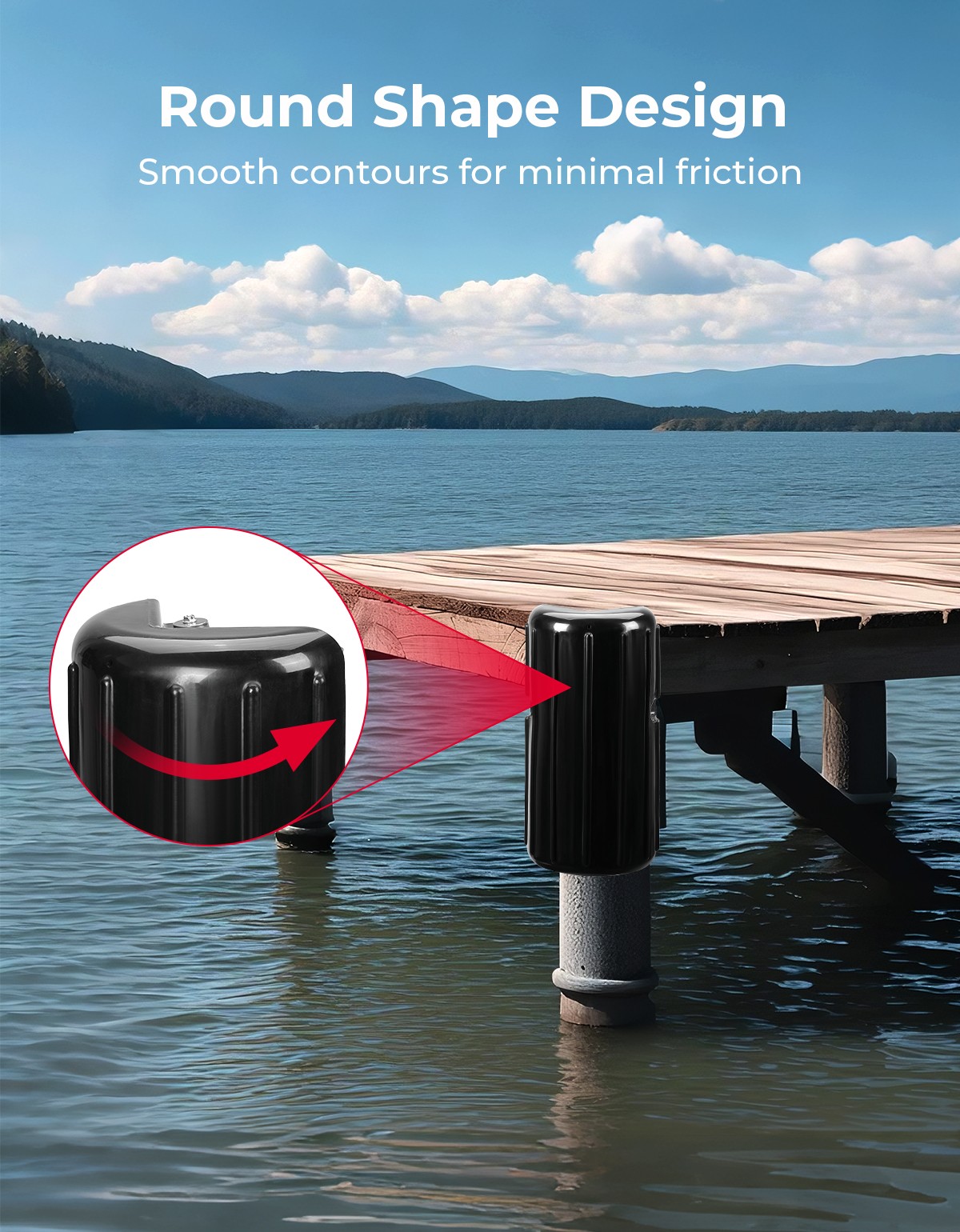 KEMIMOTO 2PCS Dock Boat Bumpers Dock Corner Bumpers Inflatable Marine Fenders