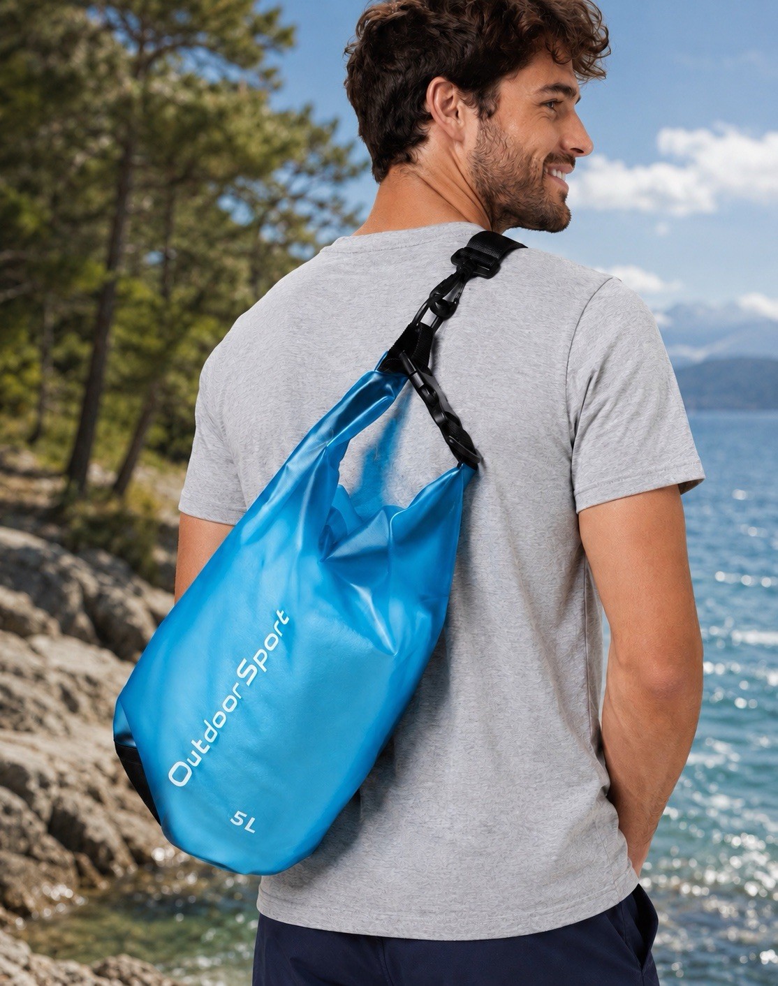 Embrace Earth’s Element Dry Bag 5L Waterproof Roll Top Bag w/ Strap Brand New