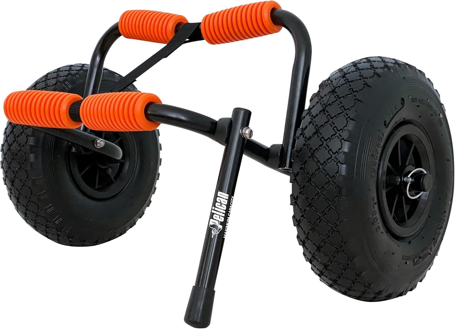 Foldable Kayak & SUP Transport Cart with Black Aluminum Frame and Large Tires