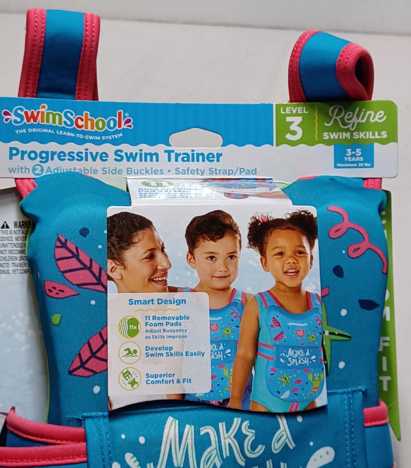 Swim School Progressive Swim Trainer Level 3 (Ages 3-5 Years) Maximum 38 lbs New