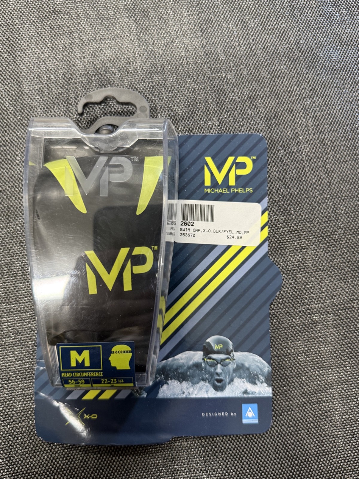 Aqua Sphere Michael Phelps X-O Swim Black/ FL Yel Cap New Size small