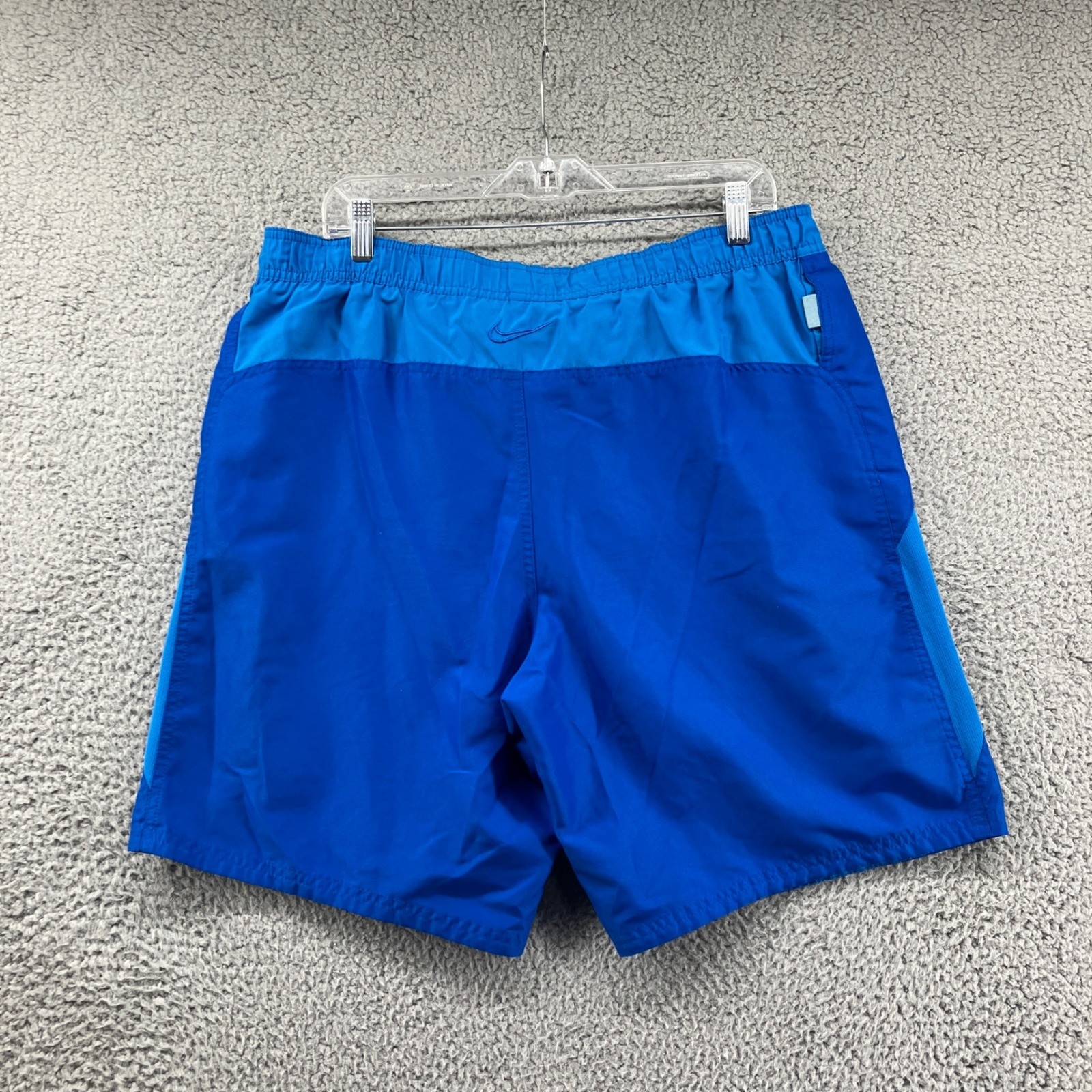 Nike Swim Trunks Mens Large Blue Mesh Lined Elastic Waist 36″w 90s Vintage