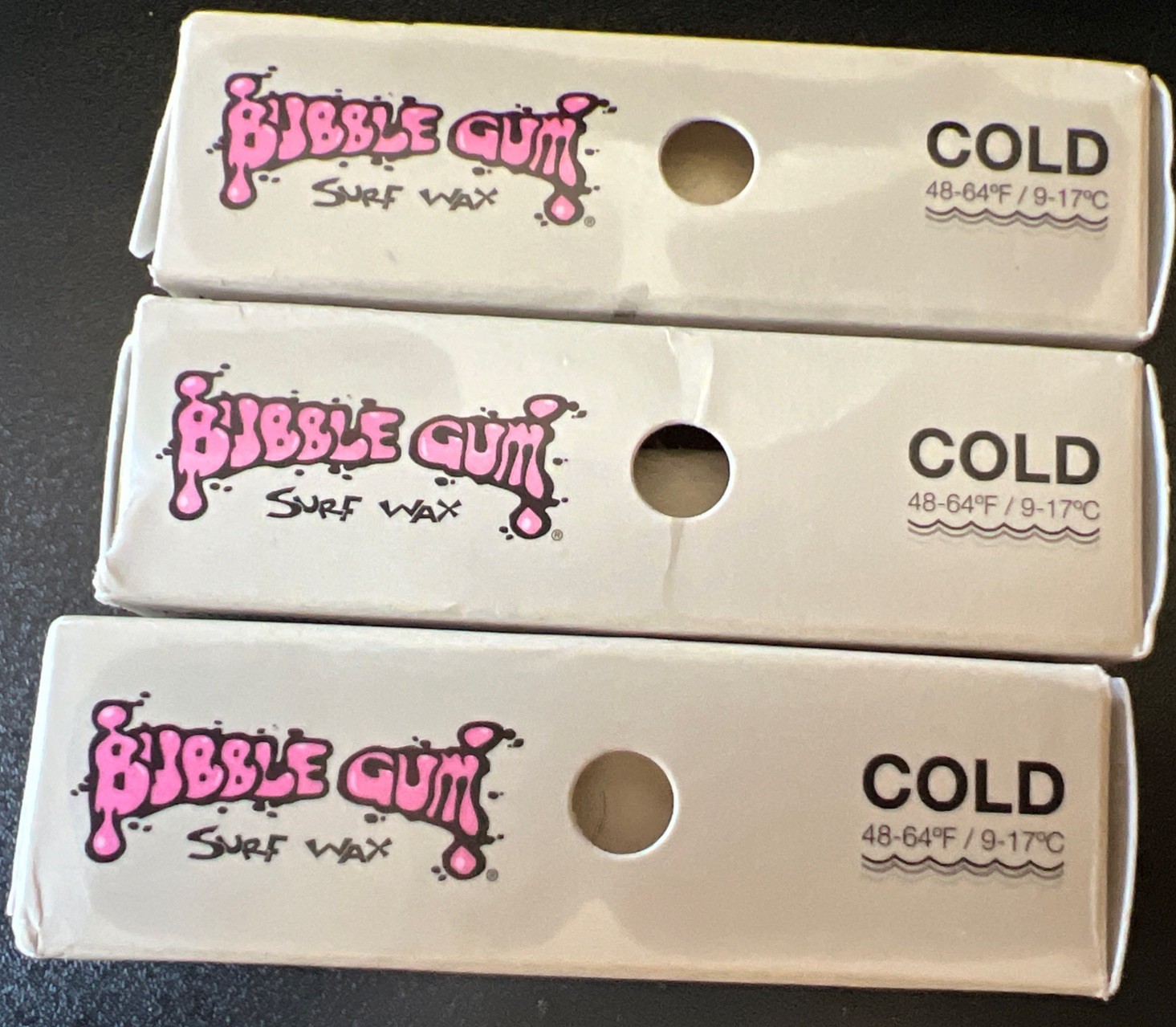 3 count Bubble Gum Surf Wax Premium Blend Cold Single Bar