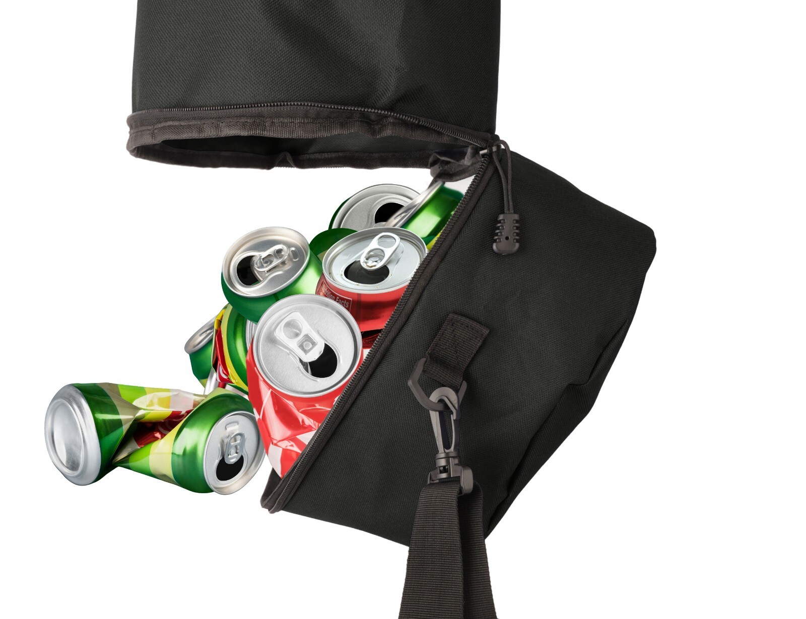 Deluxe Recycles Boat Trash Can Portable & Collapsible Bag W/ Easy Bottom Zipper