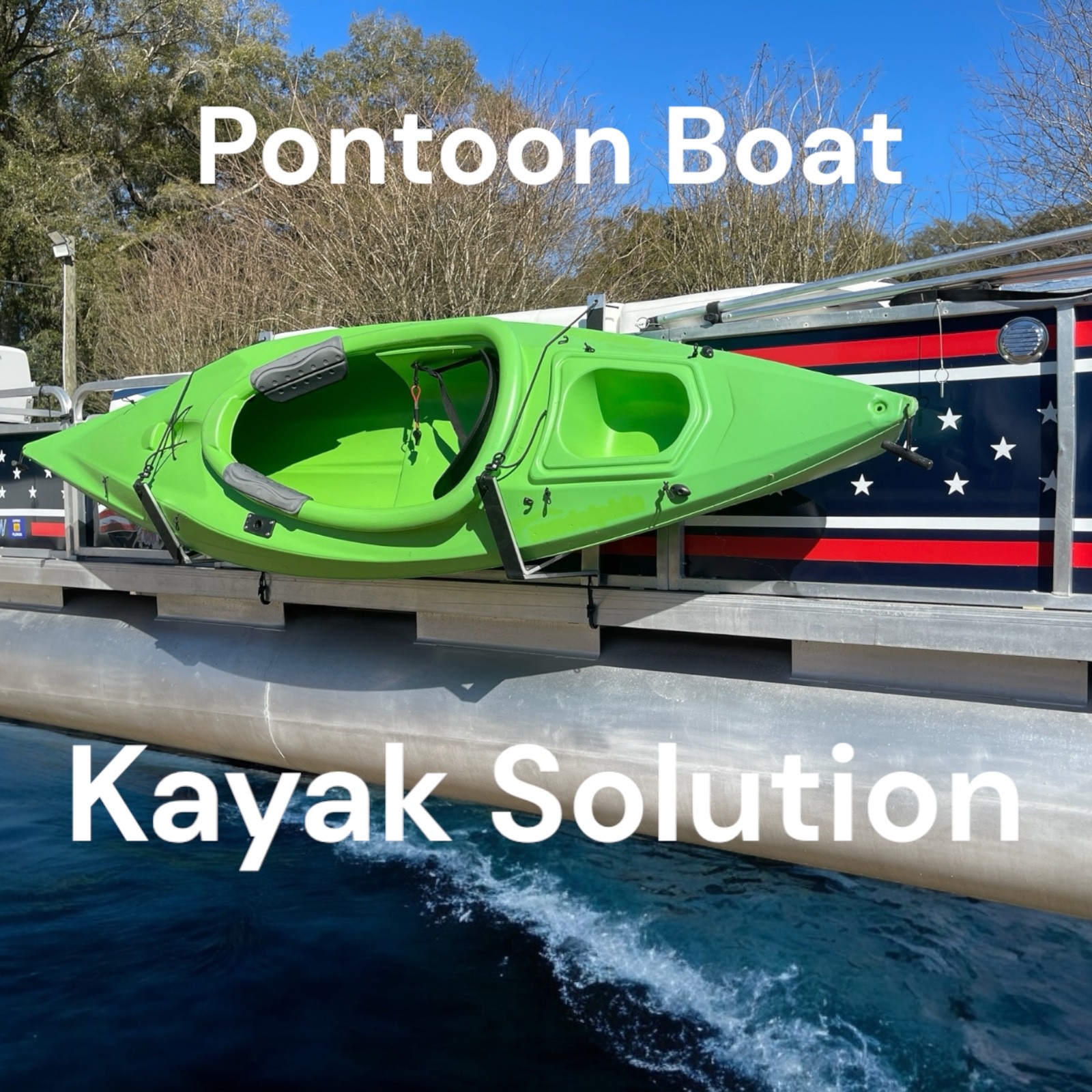 Pontoon Boat Solutions, Pontoon Boat Kayak Solution, Black