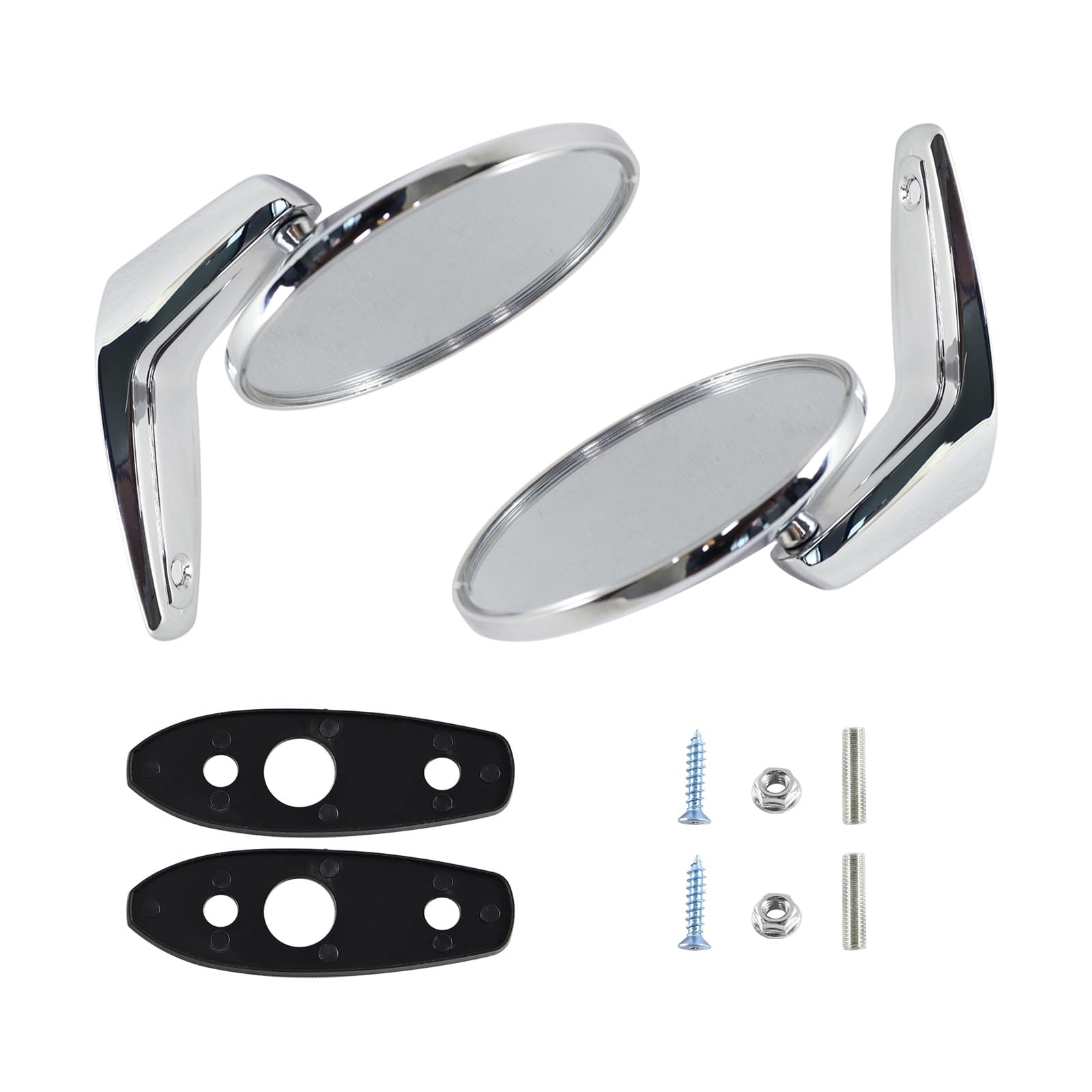 2PCS Chrome Door Mirror Set For 1966 – 1975 Dodge Plymouth Exterior Rearview