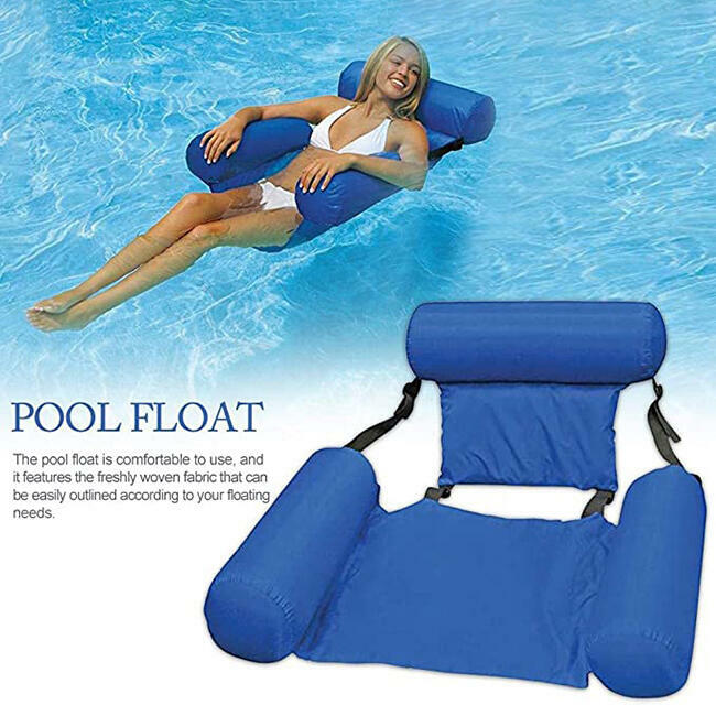 Swimming Pool Foldable Inflatable Seats Water Floating Bed Chair Beach Home Use
