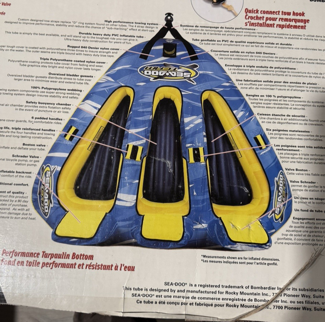 Sea-Doo Sea-Doo 300 3-Person Inflatable Towable Tube PVC MPN 73-3000-5