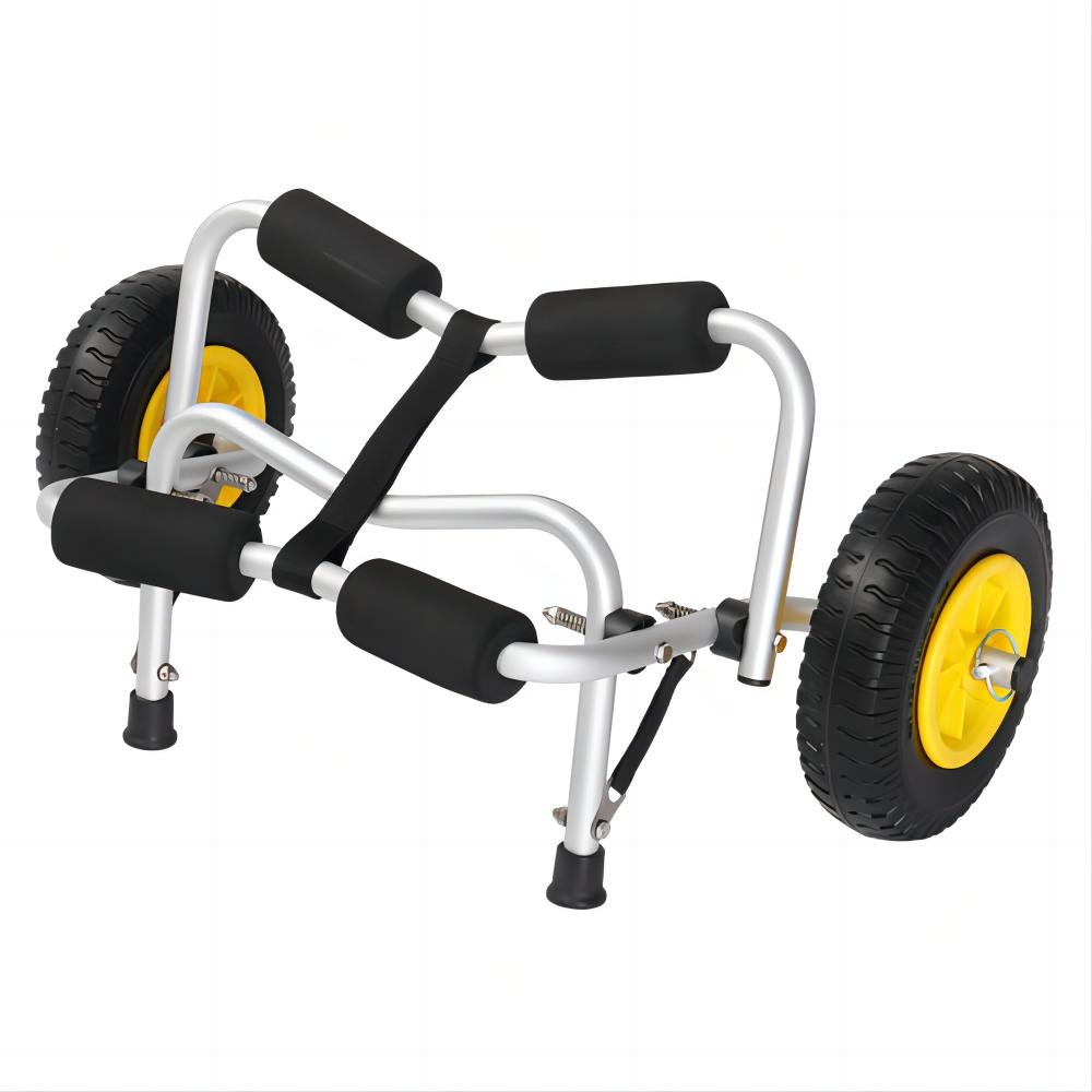 Foldable Kayak Canoe Jon Boat Carrier Dolly Trailer Trolley Transport Cart Wheel