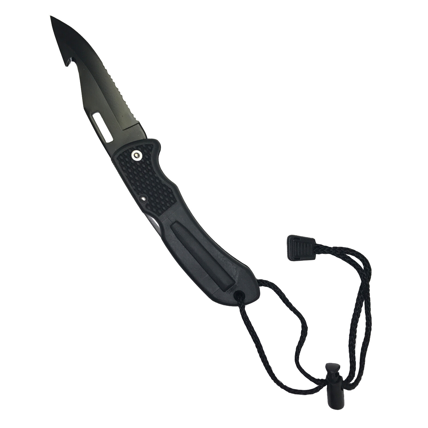 Scuba Choice Foldable Low Volume Black Blade Point Tip BCD Knife