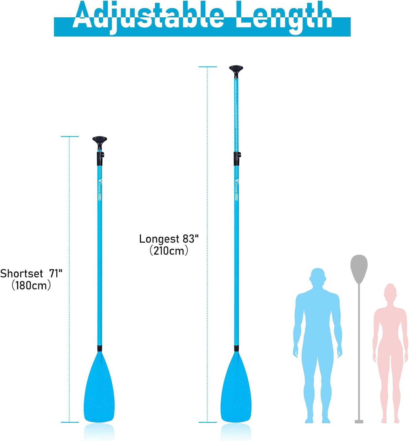 Fiberglass Paddle Board Paddle Effortless Adjustment & Transport Sup Paddle Leve