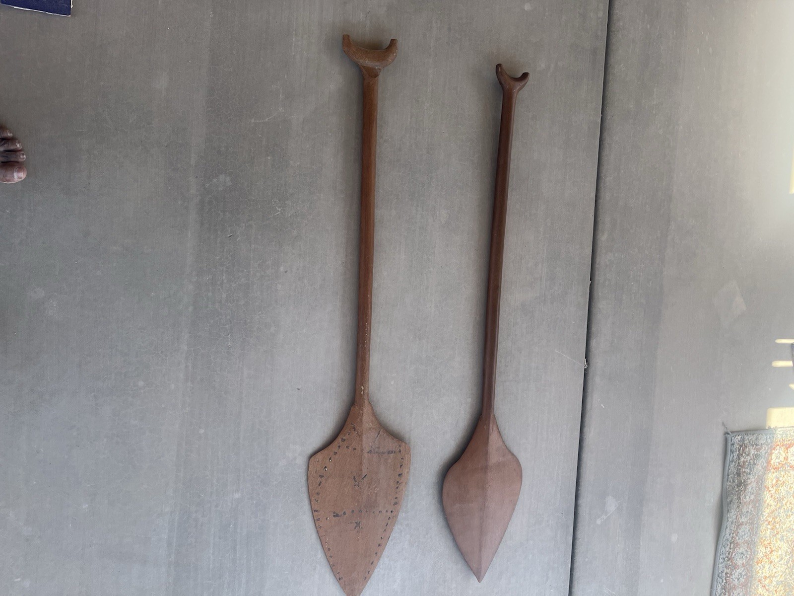 Two Yononomi Canoe paddles museum pieces the condition is excellent 47 X 9 1/2