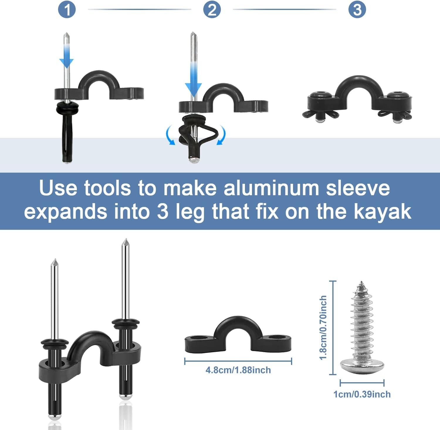 “Kayak Handles 2 Pack,Kayak Carry Handle with Rivets,Kayak Handles,Kayak Handl..