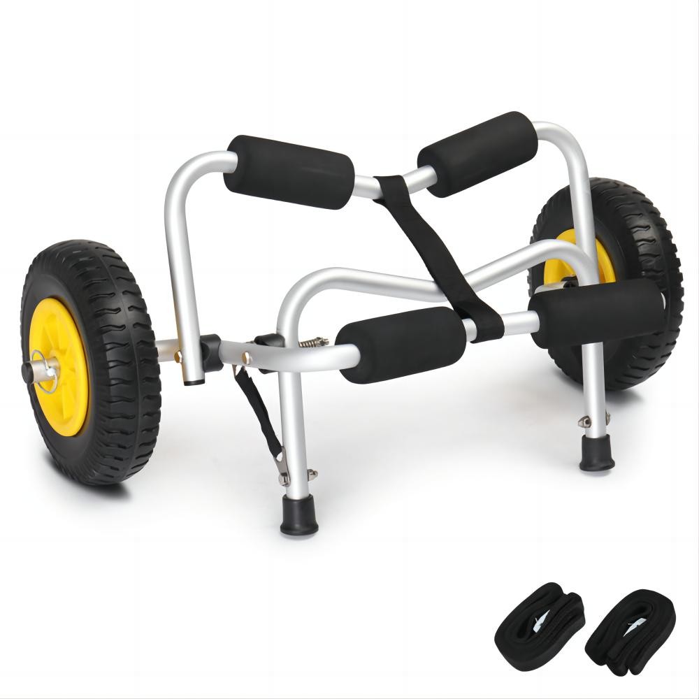 Foldable Kayak Canoe Jon Boat Carrier Dolly Trailer Trolley Transport Cart Wheel