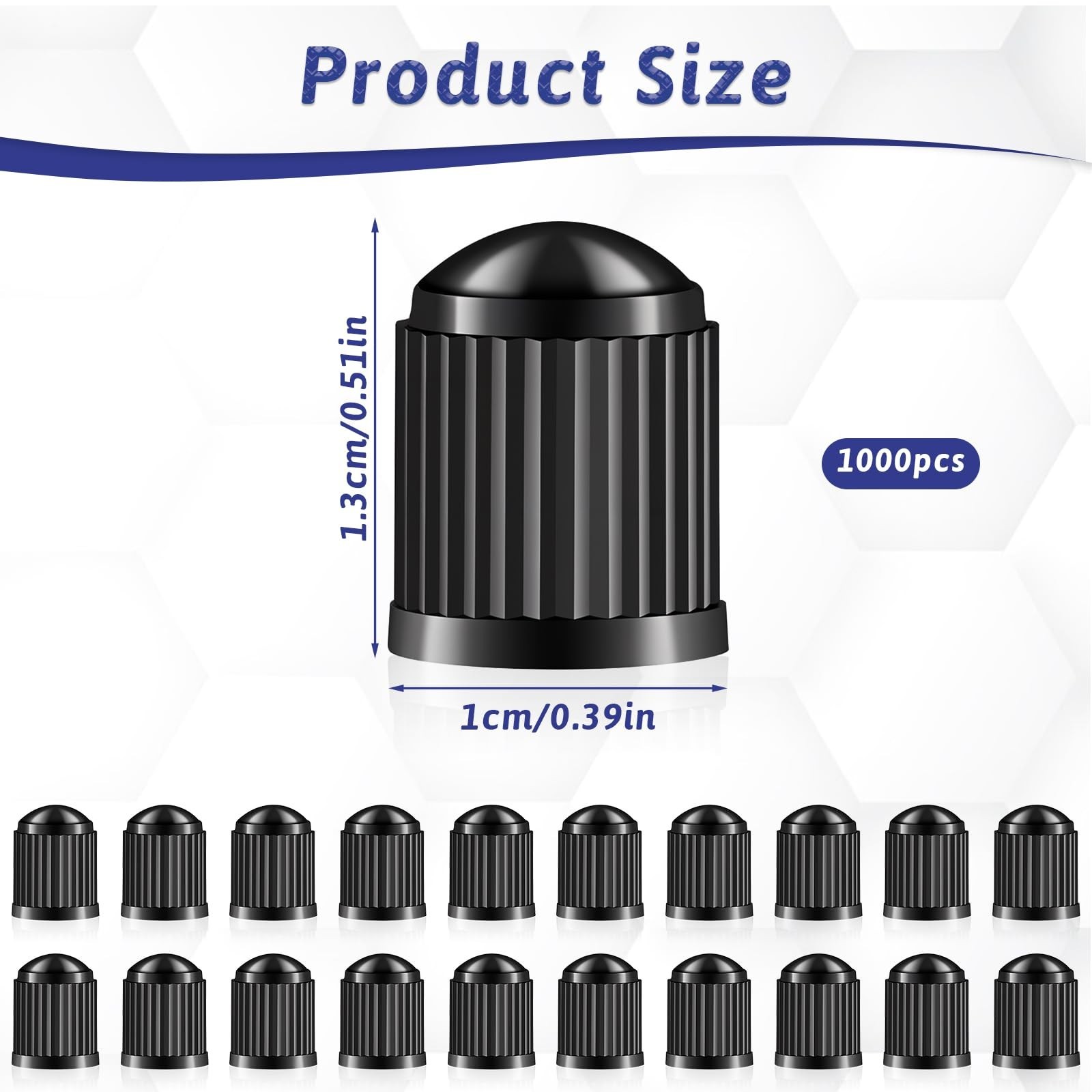 1000 Pack Valve Stem Caps Tire Valve Caps with O Rubber Ring Plastic Valve Ti…