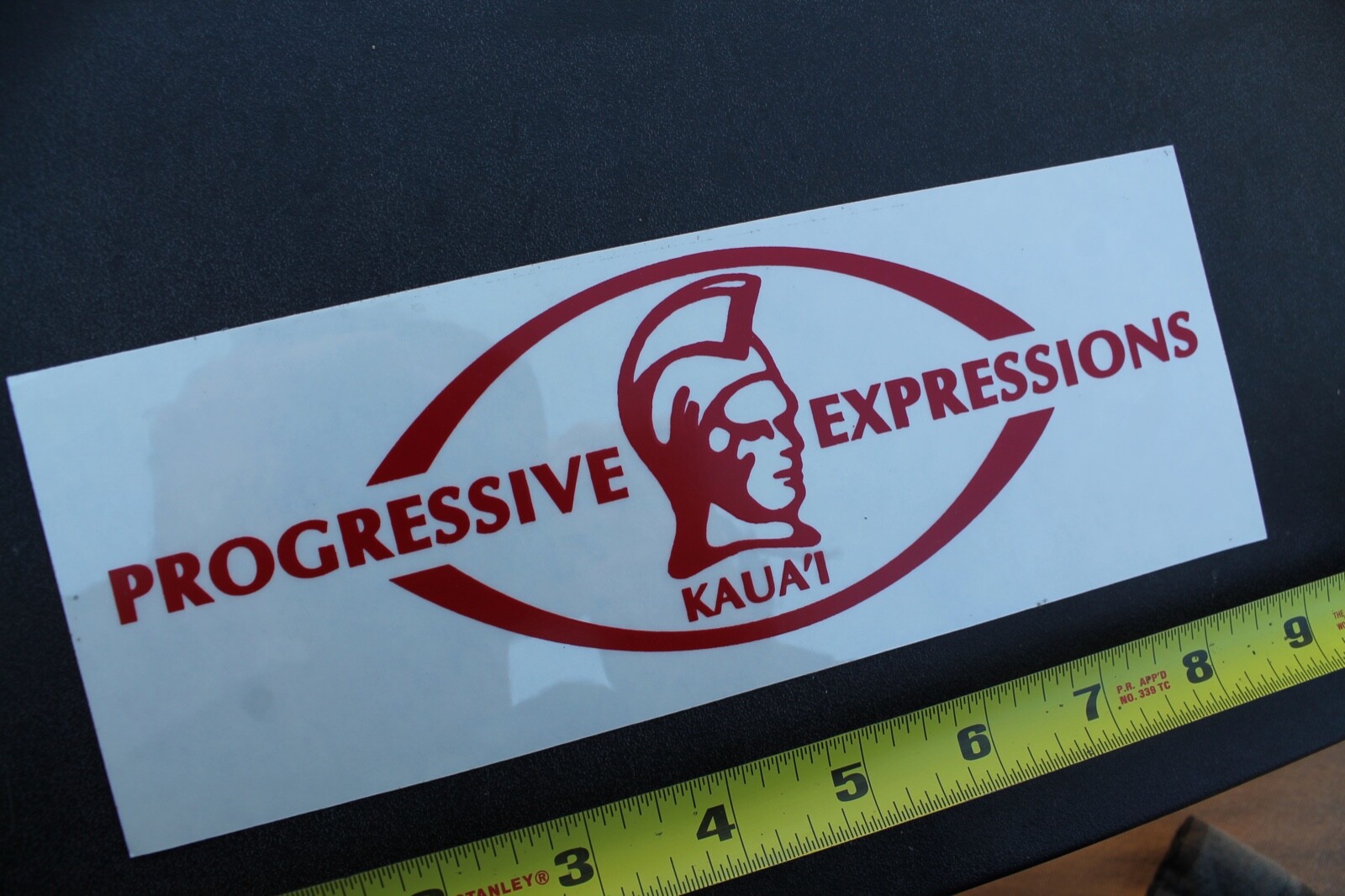 Progressive Expressions Kaua’i Hawaii Clear Red Rare V36 Vintage Surfing STICKER