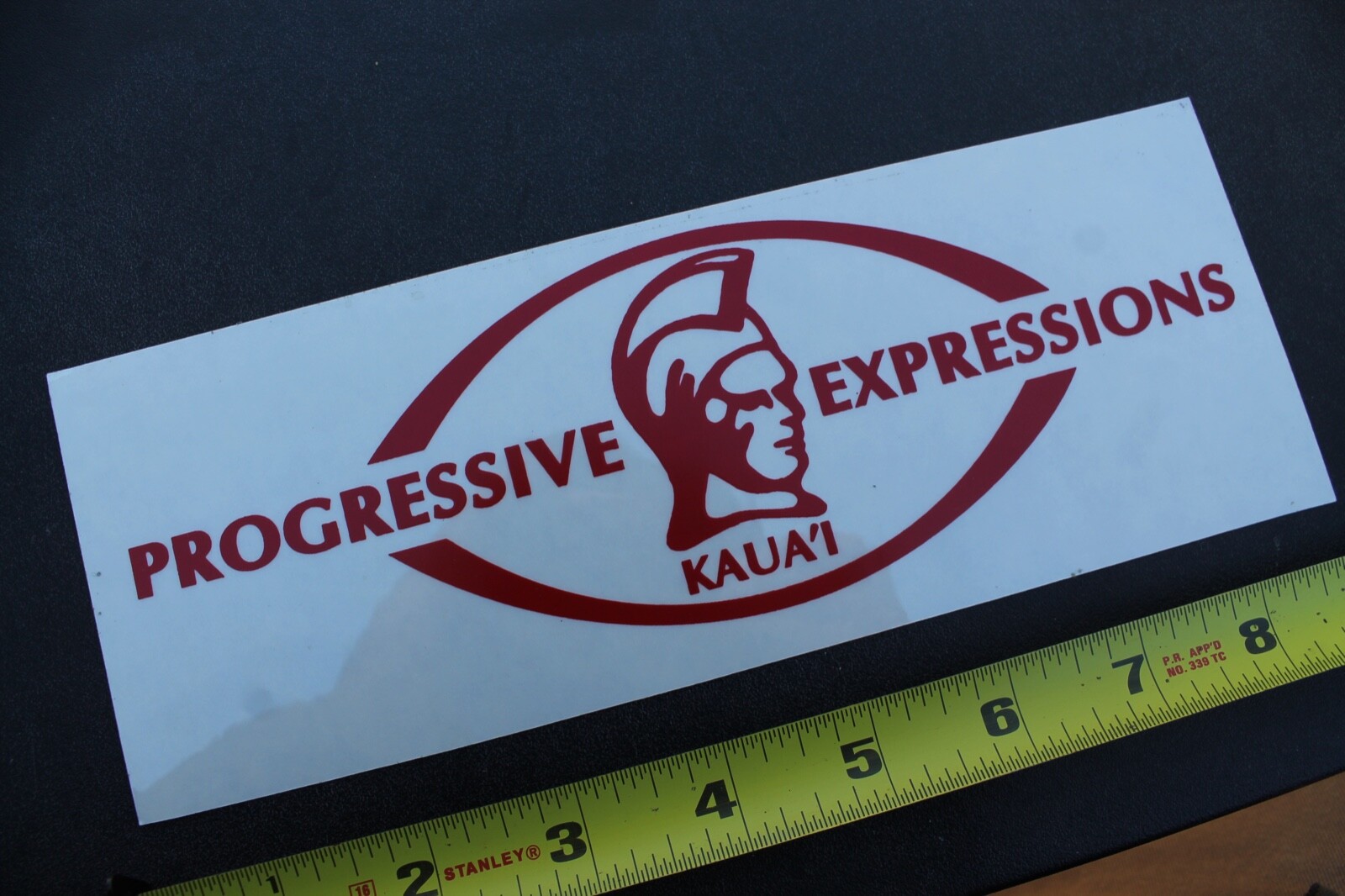 Progressive Expressions Kaua’i Hawaii Clear Red Rare V36 Vintage Surfing STICKER