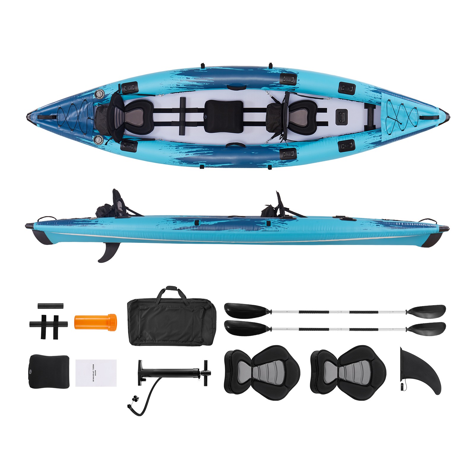 Inflatable Kayak 2-Person Inflatable Recreational Kayak 700LBS Capacity