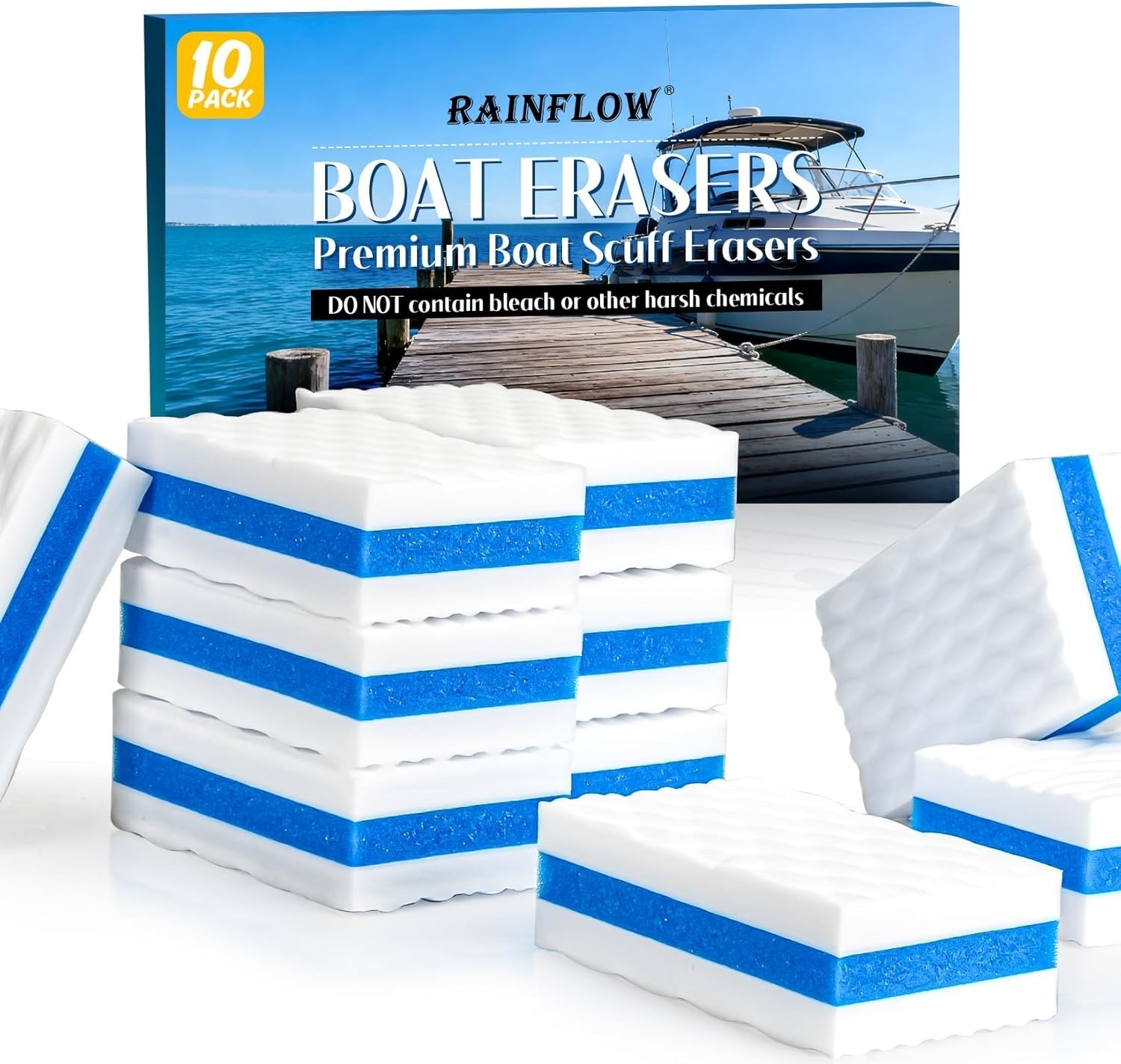 10PCS Boat Scuff Erasers – Boat Wipes Boat Accessories for Women and Men Magi…