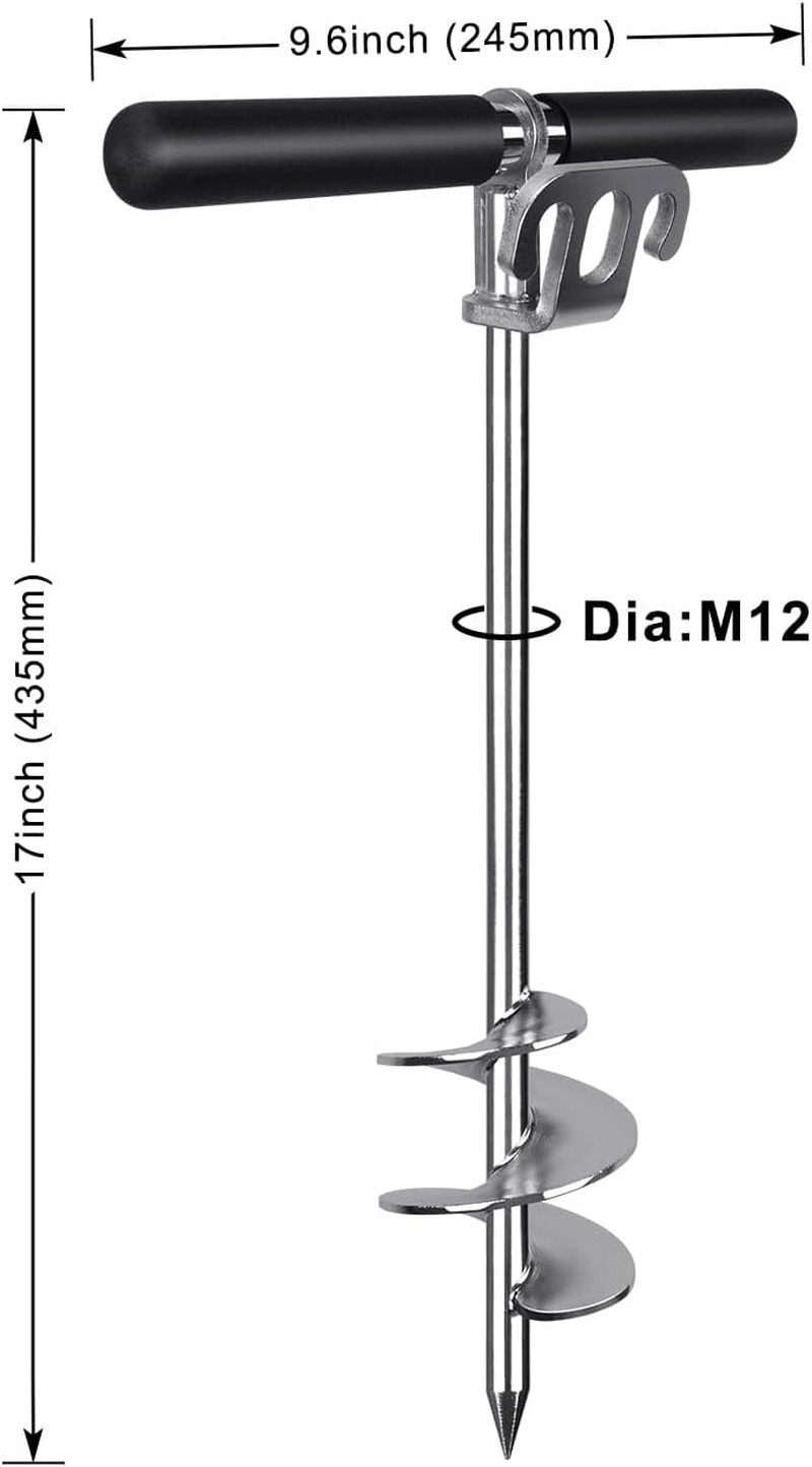 17″ Sand Bar Anchors for Boats 304 Stainless Steel Screw in Boat Anchor |