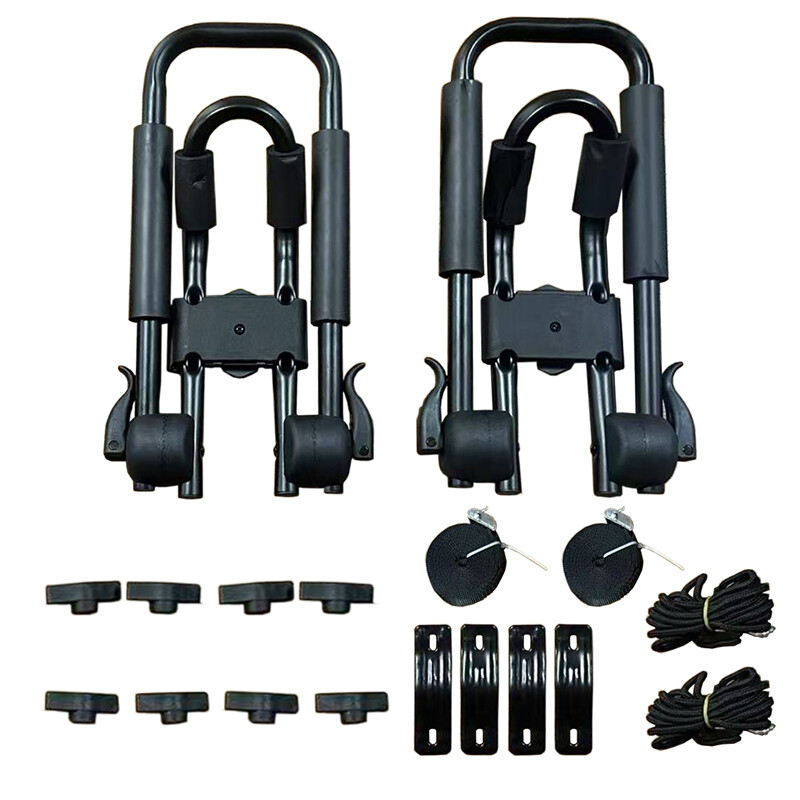 2pcs Kayak Roof Rack Carrier Boat Ski Surf Roof Mount Car Cross J-Bar Rack