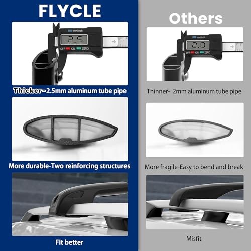 300LBS Roof Rack Cross Bars Lockable for 2013 2013-2018 RAV4 (Anti-theft lock)