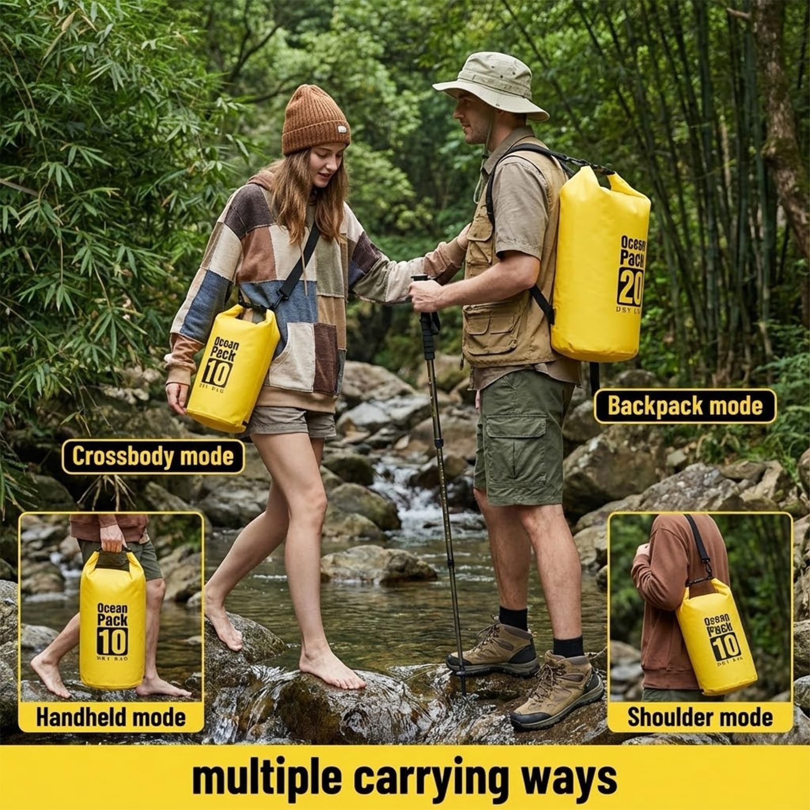 Floating Waterproof Dry Bag 5L/10L/15L/20L for women-Lightweight&Small waterp…